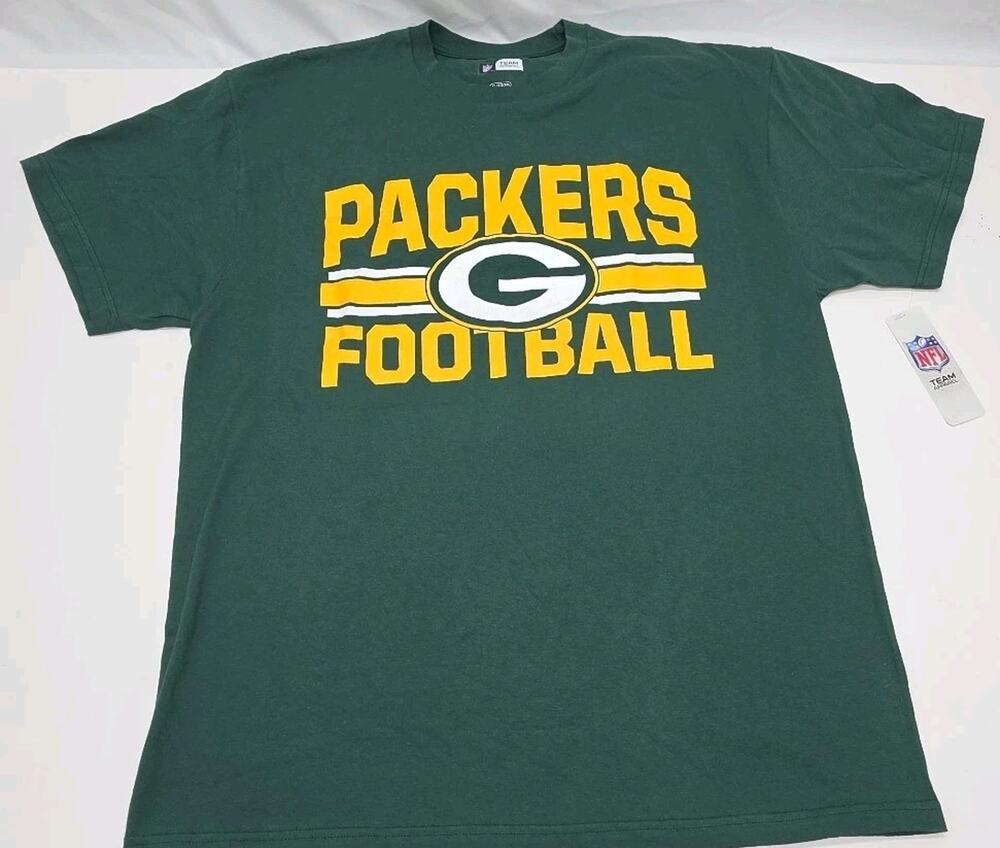👉 Green Bay Packers T Shirt Mens XL NWT NFL Team Apparel Football Graphic Tee